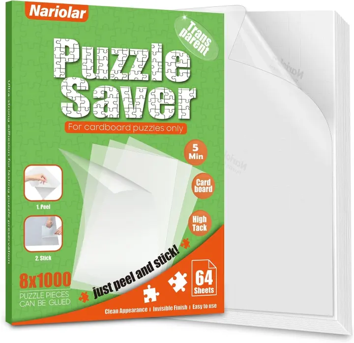 Ultra-Adhesive Transparent Puzzle Glue Sheets — Puzzle Saver Set